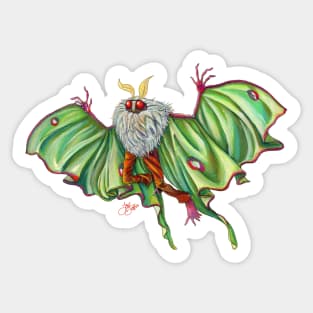 Luna Mothman Sticker